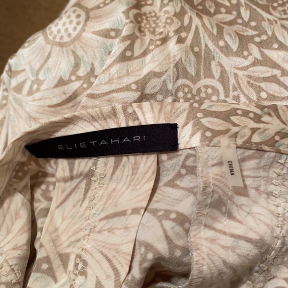 Elie Tahari Cream Printed Skirt Size 6 - Picture 3 of 3